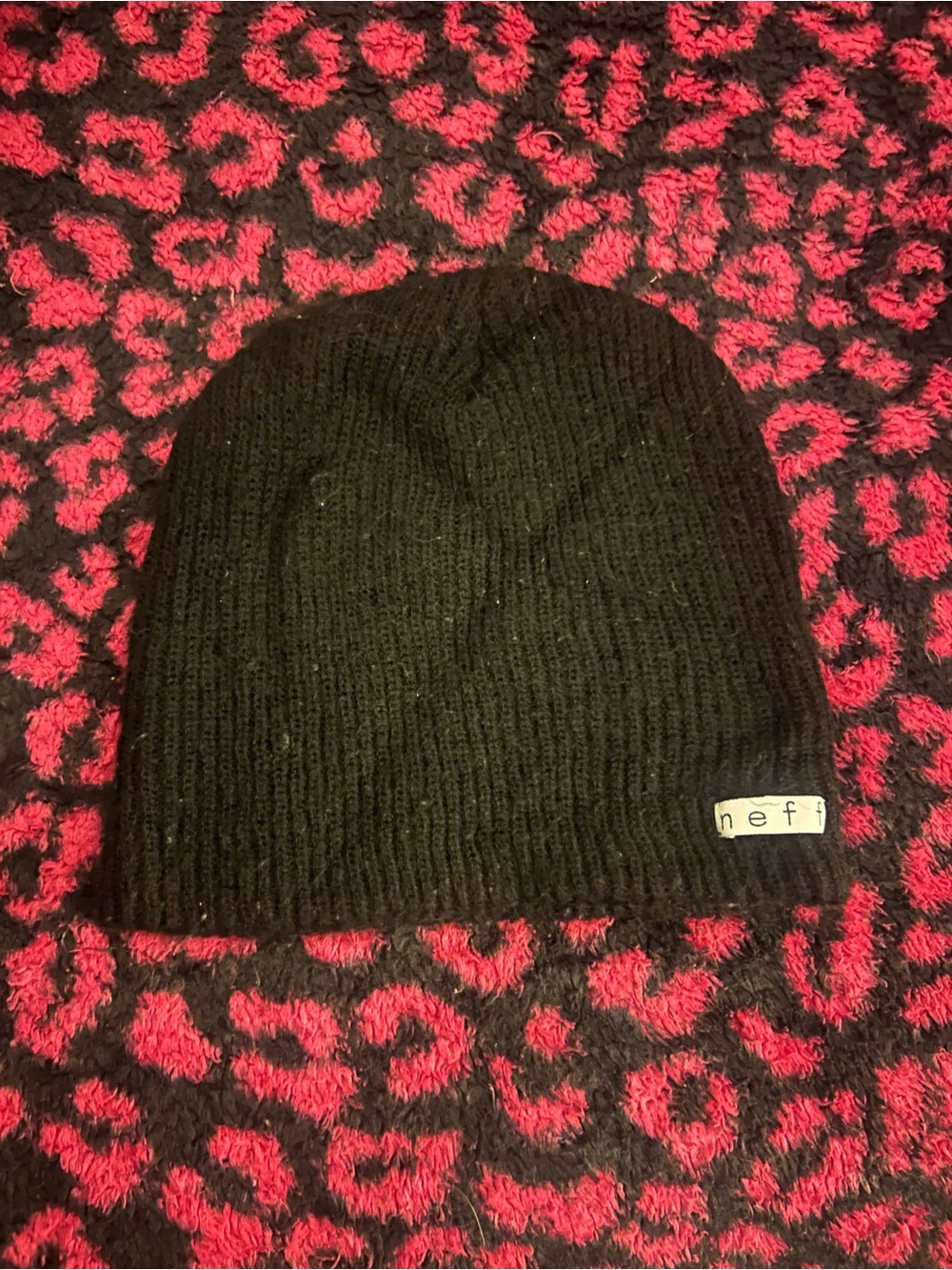 Neff Black Rib Knit Beanie